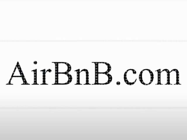 The word Airbnb in the search bar